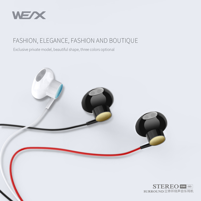 WEX 305 Traditionele oortelefoons, Wired Earphones, Wired Headbons, ear Buds